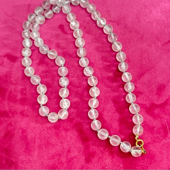 Vintage CROWN TRIFARI Single Strand Retro 50’s Lucite Necklace 22’ Total 0776 p - Picture 4 of 5